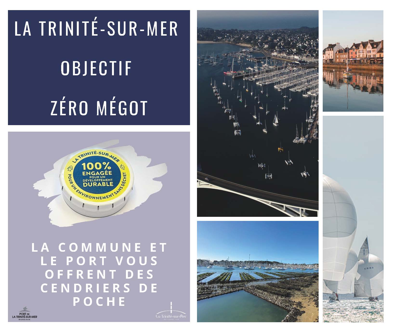 Compagnie des ports du Morbihan - campagne anti mégot de cigarette dans le port de la Trinité-sur-Mer